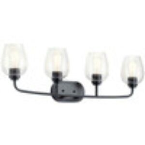 Kichler Lighting 45130BKCS Valserrano Bathroom Vanity Light Black